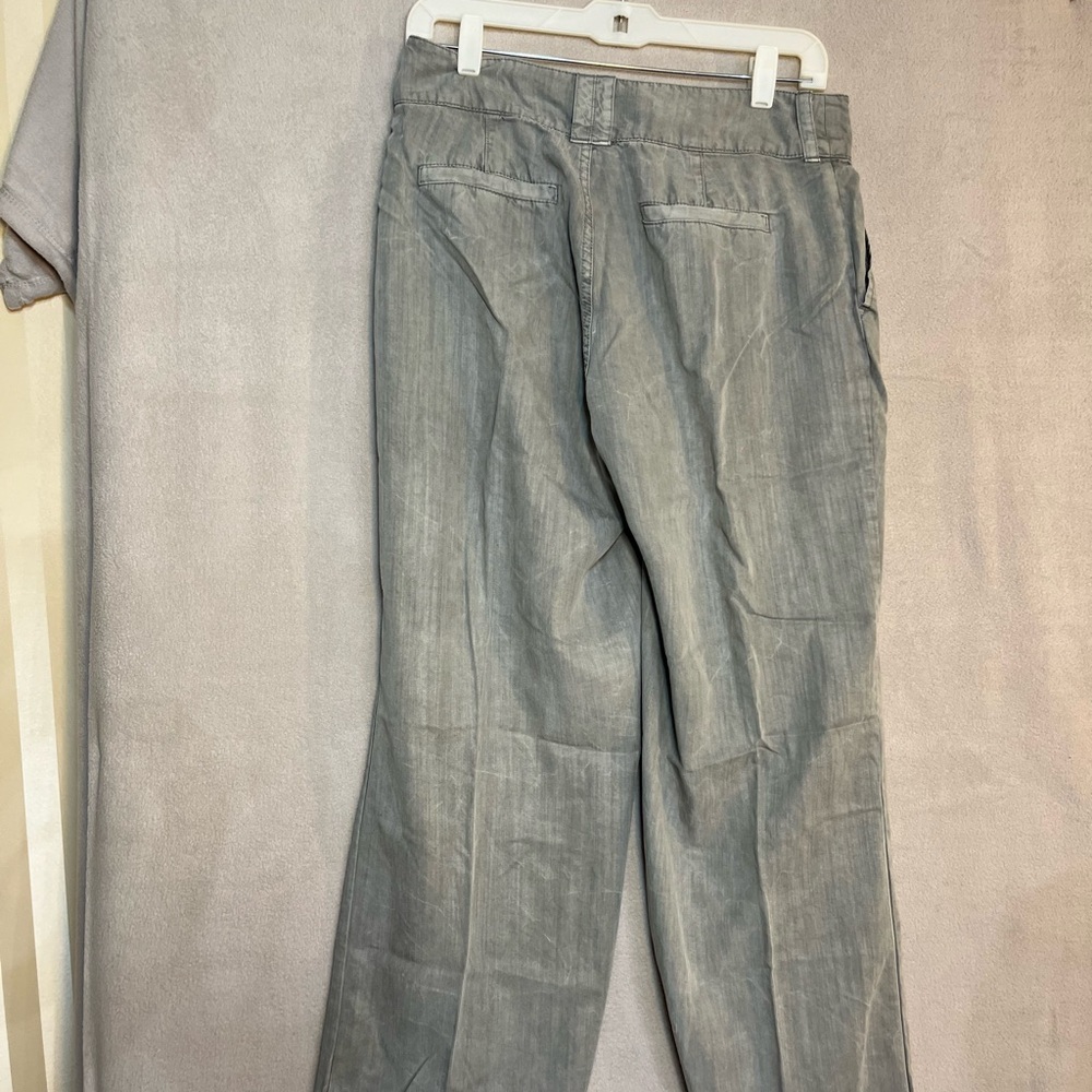 Sundance Petite 6 Gray Pleated Wide Leg Lightweight Women’s Pants - Picture 6 of 10